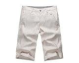 Small-laly Men's Relaxed Fit Linen Rayon Blend Shorts XXX Large Apricot