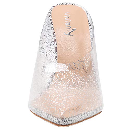 vivianly Womens Fashion Sexy High Pointed Toe Heels Slip on Dress Sandals (6 B(M) US, Nude Cloud) - Thumbnail 3