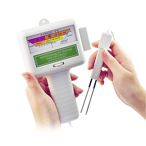 Ranoff Water Quality Detector PH CL2 Chlorine Level Meter Water Quality Tester Test Monitor Swimming Pool Spa (Silver)