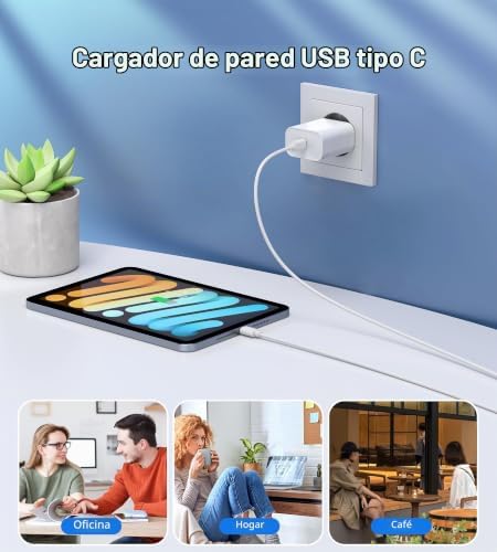 Carregador USB C de 30W, Ficha Tipo C, Carregador de Carregamento Rápido PD3.0, Cabeça de Carregador do Adaptador de Alimentação USB-C para I-Phone, iPad, Samsung e Fontes de Alimentação para Telemóveis