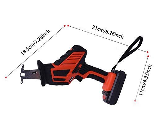 WUAZ 21V Säbelsäge, Schnurloses Säge, 15 mm Hublänge, Schnellladegerät, 6 Sägeblätter für Holz und Metallschneider… – Bild 4