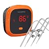 INKBIRD IBT-4XC Waterdichte Bluetooth BBQ Thermometer met 4 Probes, Oplaadbare Vleesthermometer met Magneet en Alarm…