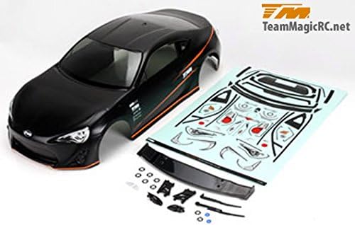 Team Magic Touring/Drift Painted-No Holes T86 Body (1/10 Scale), Black, 190mm