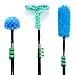 EVERSPROUT Duster 3-Pack with Extension Pole (30+ Foot Reach) | Hand-packaged Cobweb Duster, Microfiber Feather Duster, Flexible Microfiber Ceiling & Fan Duster | Aluminum Telescopic Pole