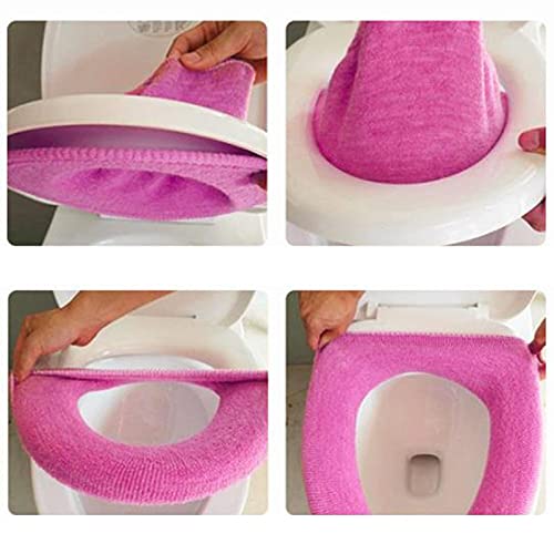 Rongxin 1 St Toilet Seat Case Warmer Toilet Accessoires Voetstuk Pan Kussen Pads Wasbare Toilet Stoelhoezen Willekeurige… - Afbeelding 5