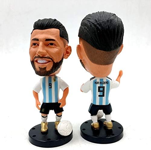 Kun Aguero 9# Argentina Dolls Figurine| Football Star |Size 2.5 inch