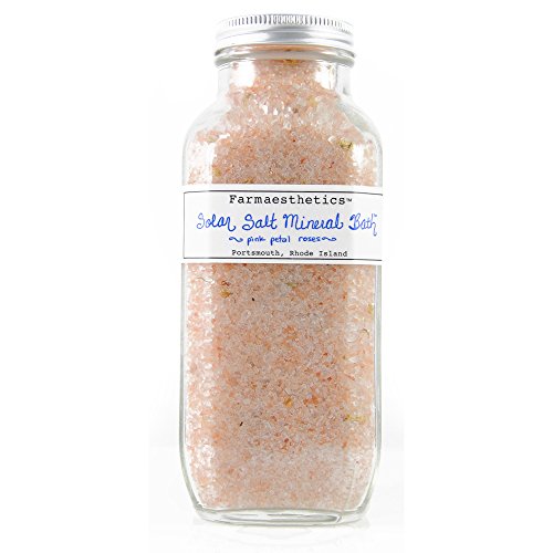 Farmaesthetics Pink Petal Roses Solar Salt Mineral Bath, 16 oz