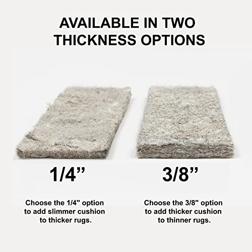 Mohawk Home 9' x 12' 1/4 Rug Pad 100 Felt Protective Cushion, Premium