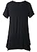 CANCA Womens Swing Tunic Tops Loose Fit Short Sleeve Comfy T Shirt (2XL, Black)