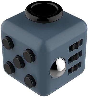 Fidget Cube Relieves Stress &amp; Anxiety Toy,6-Sides anxiety cube for Children and Adults (dark gray)