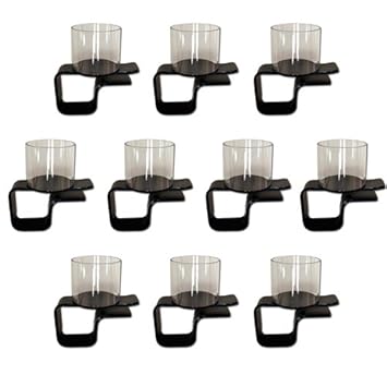 Lot of 10 Plastic Clip on Cup Holders by Brybelly