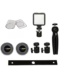 livestream Gear   Dual dispositivo Barra de montaje con 2 soportes de los Jefes de pelota y primavera para Fit de tamaño regular Smartphone. Incluye 1 4"  20 hilos a Adjuntar trípode.