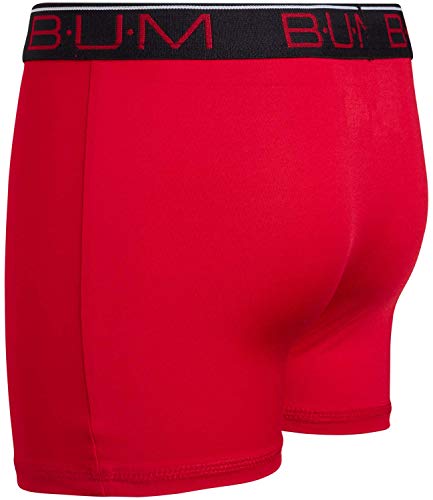 B.U.M. Equipment Boys' Performance Dri-Fit Compression Boxer Briefs (6 Pack), Red/Black/Grey, Medium/8-10' - Thumbnail 5