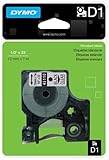 DYMO 45110 Standard D1 Labeling Tape for Label Manager Label Makers, Black print on Clear tape, 1/2'' W x 23' L, 1 cartridge, Authentic, 1/2'' W x 23' L