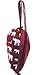 Burgundy Elephant Print Gym Sport Drawstring Bag Backpack Purse