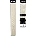 Perforated Sport D-1 Padded Leather Watch Band in Jet Black & Red Stitch 20mm
