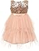 AkiDress Sequin Bodice with Double Layer Mesh Flower Girl Dress for Little Girl