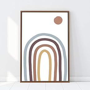 signwin Framed Canvas Wall Art Nordic Rainbow Canvas...