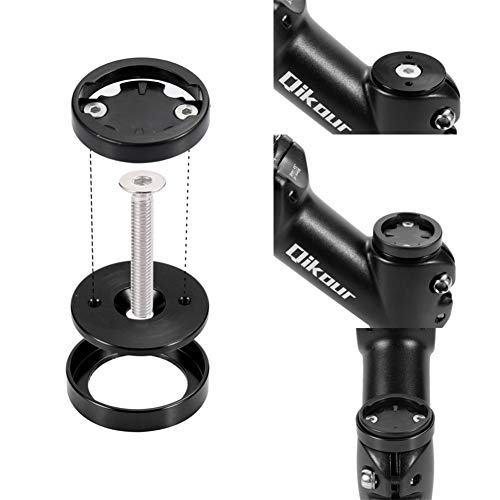 Kbrotech Bike Computer Holder Stem Mount Top Cap Cycling Stopwatch GPS Speedometer Mount Bracket Compatible Garmin Bryton CATEYE (Black)