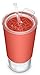 Ello Tidal 20oz Glass Tumbler with Straw, Friction Fit Lid and Silicone Band | Perfect for Iced Coffee, Tea, and Smoothies | Coral