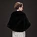 CHITONE Women's Faux Fur Wrap Cape Stole Shawl Shrug for Wedding/Party/Show