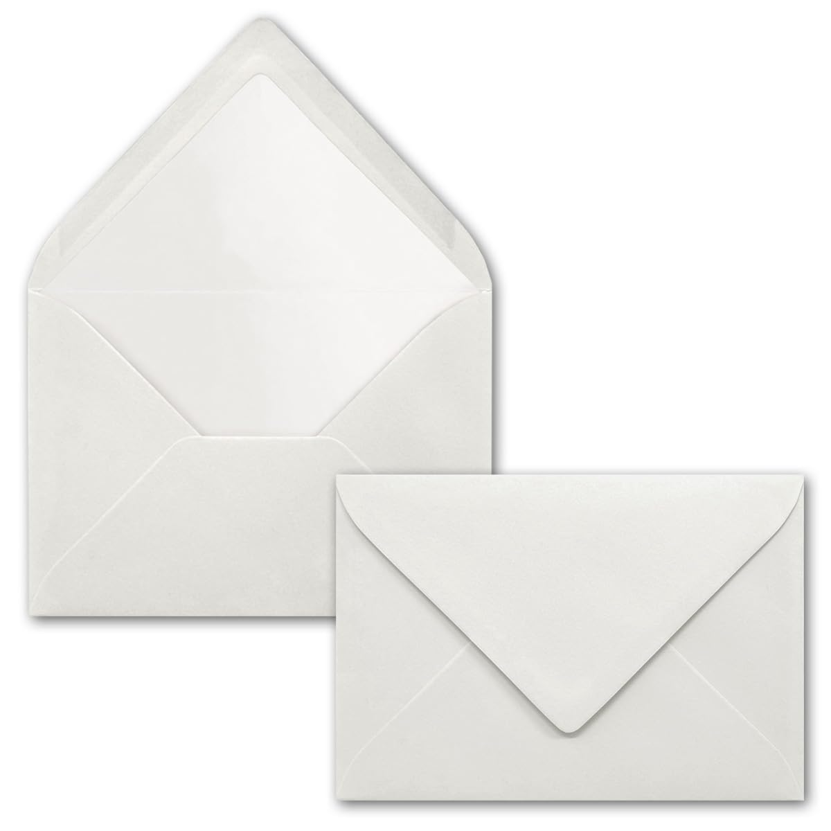 Neuser FarbenFroh Envelopes B6 176 x 125 mm, Wet Sealing, Coloured with White Inner Lining, Gesamtparent 25 Umschläge Light-grey