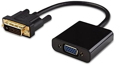 Xmanx®Active DVI-D to VGA Active Converter Male to Female for DVI enabled systems to connect to VGA displays(10 Inches Black)