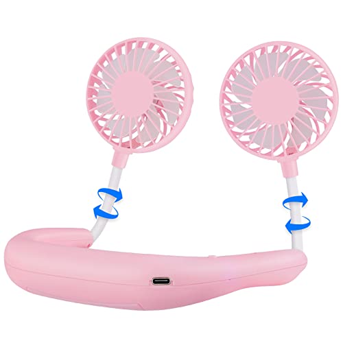 Haomaomao Portable Neck Fan Rechargeable USB Hands-free