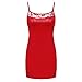 ZANZEA Women's Sexy Lingerie Lace Babydoll Sleepwear Strappy Mini Dress+G-string