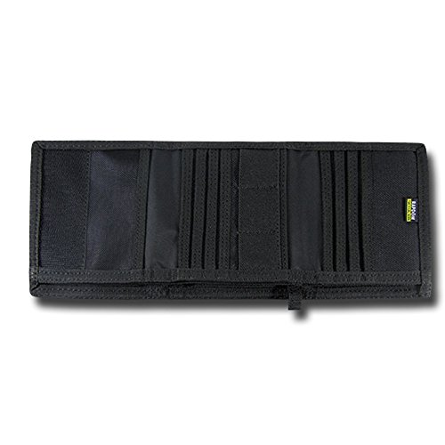 USA US American Flag Tactical Patriotic Military Trifold Wallet Money Holder (Black)