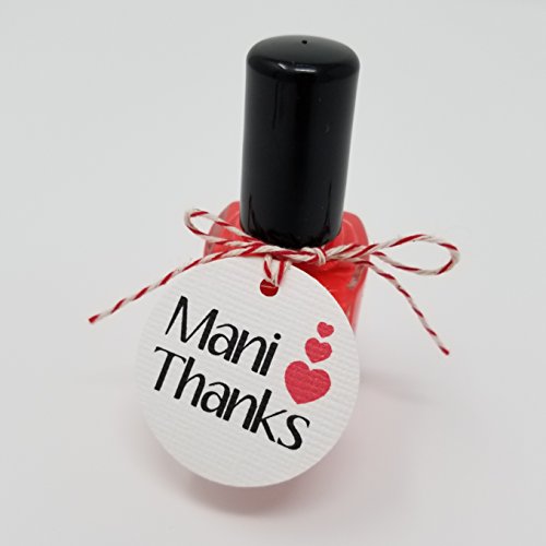 Mani Thanks Tags - Baby Shower Favor Tags - Spa Party Favor Tags - Nail Polish Tags - Bridal Shower Thank You Tags