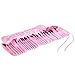 Leegoal Professional Bridal Eye Lip Powder Face Makeup Brush Set With Leather Bag (24pcs,Pink)
