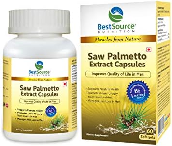 BestSource Nutrition's Saw Palmetto Extract Oil Caps, (320mg) 60 Softgels - Improves Quality of life for Men