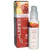 Aubrey Organics Age-Defying Therapy Cleanser ALL NATURAL GENTLE CLEANSER FOR ALL SKIN TYPES - POWERFUL ANTIOXIDANT PROTECTION with Sea Buckthorn and Rosemary Extract - 3.4oz