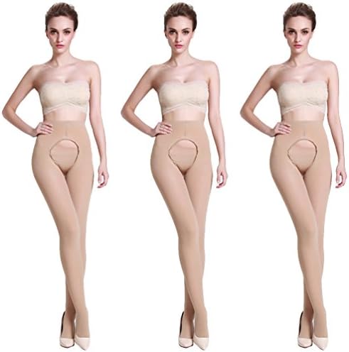 Women's Tights Opaque Open Crotch Pantyhose 120 Denier