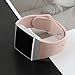 NAHAI Compatible Fitbit Ionic Bands, Soft Silicone Replacement Strap Accessory Breathable Wristbands for Fitbit Ionic Smart Watch, Large, Sand Pink