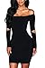 Pretid Women Off shoulder Sleeve Cut Bodycon Stretchy Slim Club Cocktail Dress
