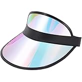Surkat Plastics Clear Sun Visors UV Protection Hat Cap Headwear Sunhat for Golf Tennis Beach Cycle