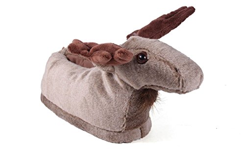 9035-3 - Moose - Large - Happy Feet Animal Slippers