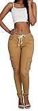 Makkrom Women's Solid High Waist Pocket Jogger Pants
