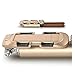 SOGOCOOL Self-Portrait Extendable Leather Selfie Stick with Tripod Stand and Bluetooth Remote Shutter for Smartphones, Gold