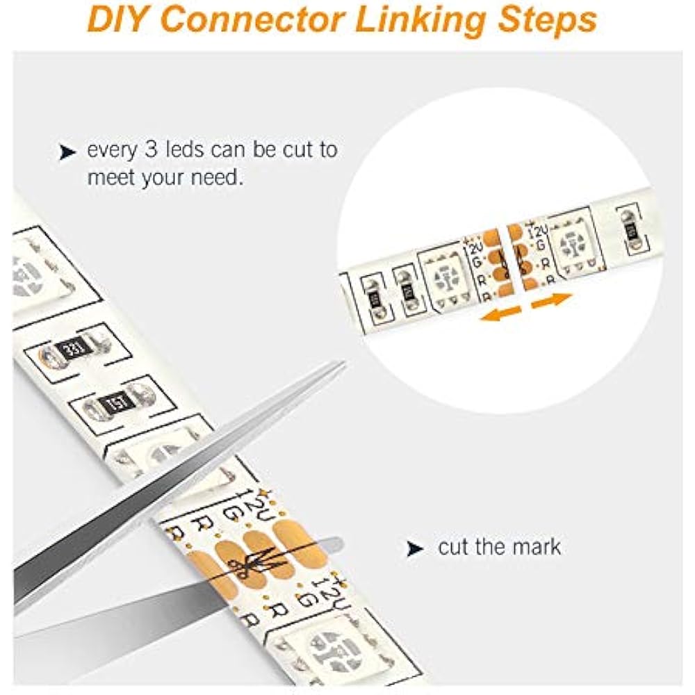 Led Strip Lights Waterproof Dimmable Changing Color RGB 5050 32 Ft 10M