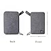 Ivy Trade Electronic Organizer Travel Case Waterproof Double Layer Travel Universal Cable Storage Bag for Cords, Charger, Phone, USB, SD Card，iPad or Tablet(up to 9.8'') Grey