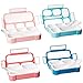 PlusPoint Bento Lunch Boxes (Multicolor, 4 Boxes Set)