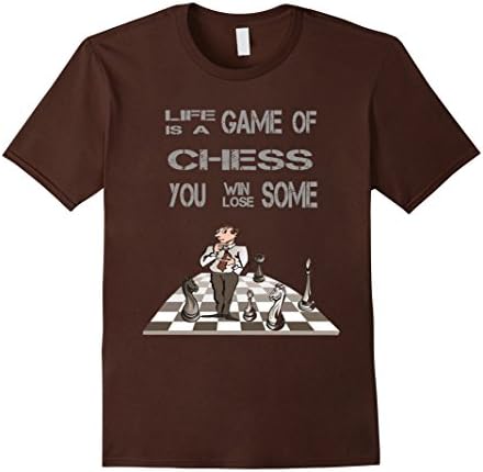 Men's Chess Life Is A Game Of Chess Tshirt Kids, Youth, Teens. Small Brown