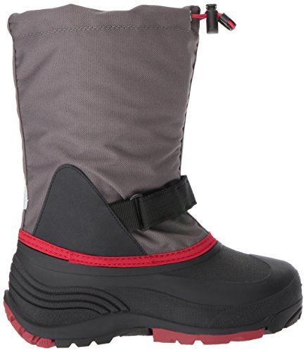 Kamik Boys' Waterbug5 Snow Boot, Charcoal/Red, 10 Medium US Toddler