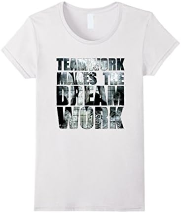 Womens Teamwork Makes The Dream Work - Volleyball Small White