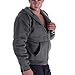 TanBridge Heavyweight Sherpa Lined Plus Sizes Warm Fleece Full Zip Mens Hoodie With Padded Sleeve & Rib Cuffs