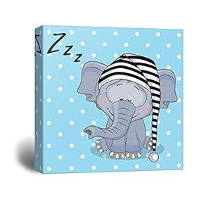 Canvas Wall Art for Living Room, Baby Bedroom Cute Cartoon Canvas Prints for Home Decoration Ready to Hang - 12x12 inches