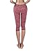 Yoga Reflex Women's Side Seam Low Waist Active Running Yoga Capri Pants